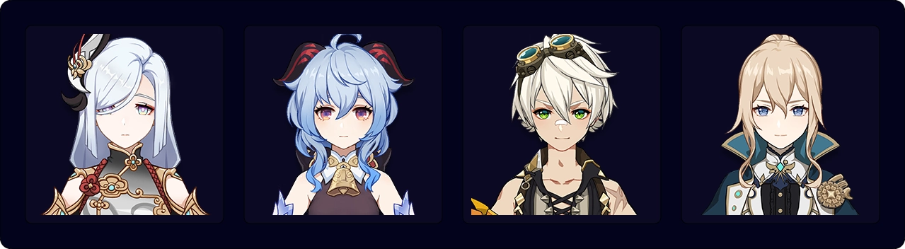 Shenhe — Ganyu — Bennett — Jean