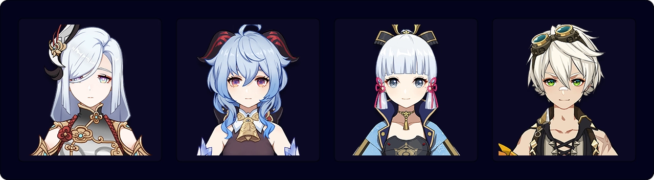 Shenhe — Ganyu — Ayaka — Bennett