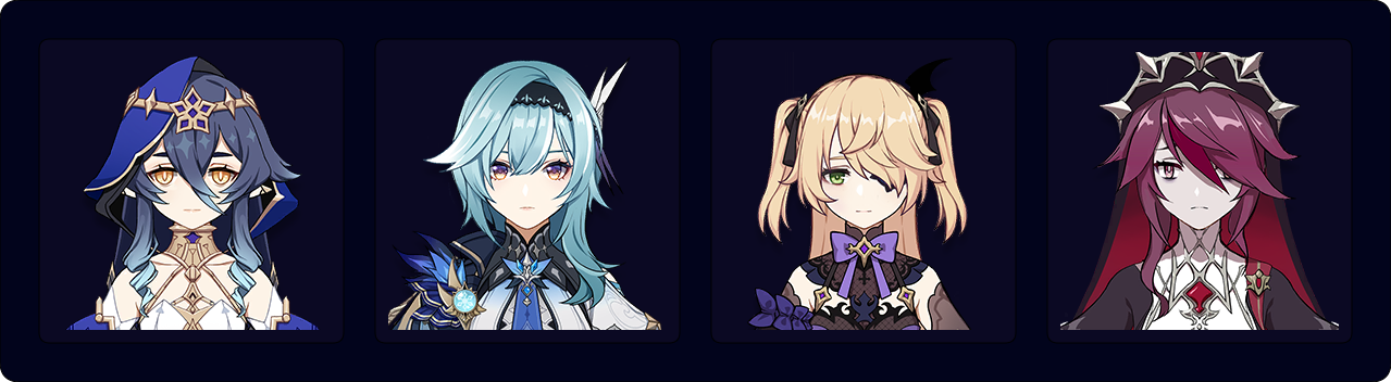 Layla | Eula | Fischl | Rosaria