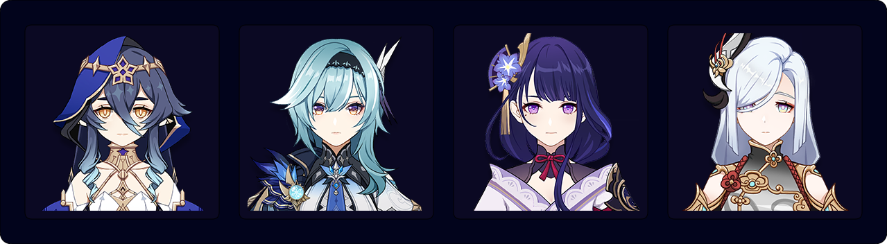 Layla | Eula | Raiden | Shenhe