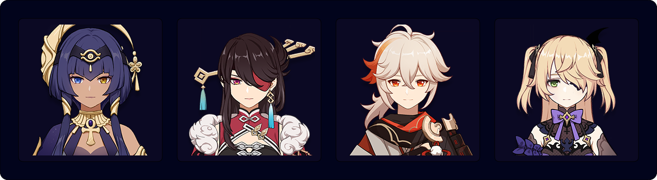 Candace | Beidou | Kazuha | Fischl
