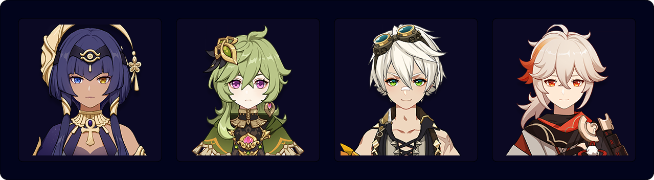 Candace | Collei | Bennett | Kazuha