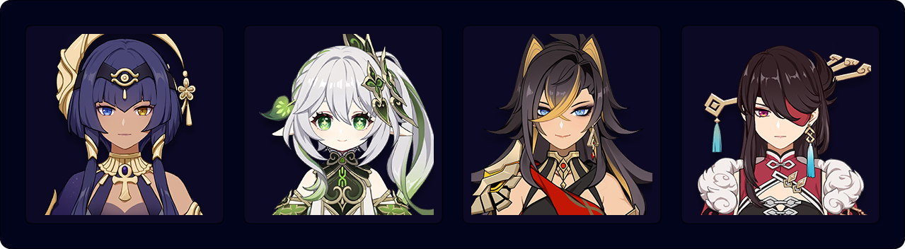 Candace | Nahida | Dehya | Beidou