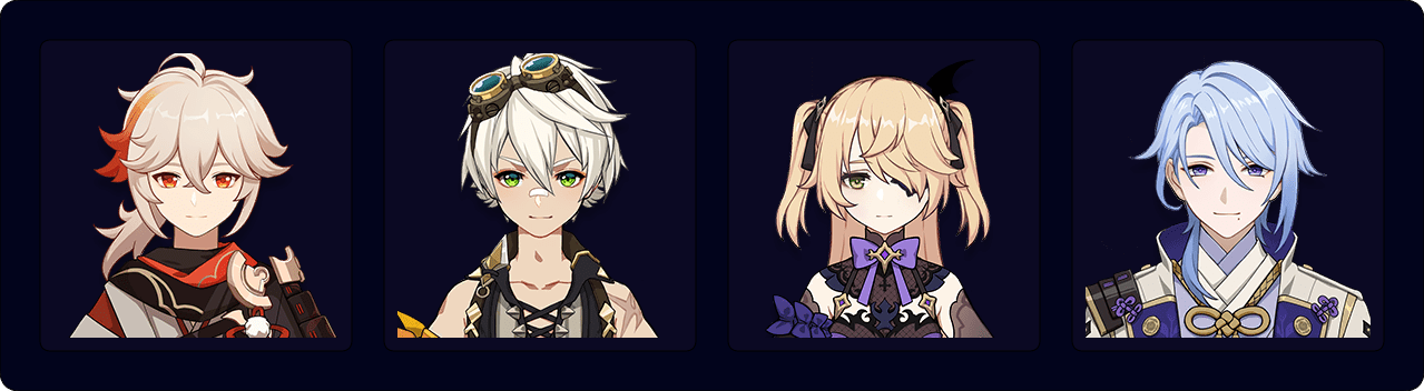 Kazuha — Bennett — Fischl — Ayato