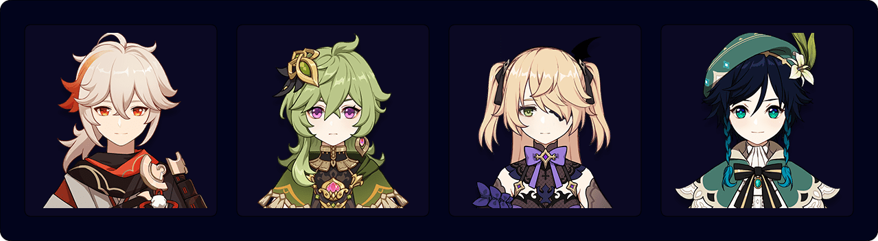 Kazuha — Collei — Fischl — Venti