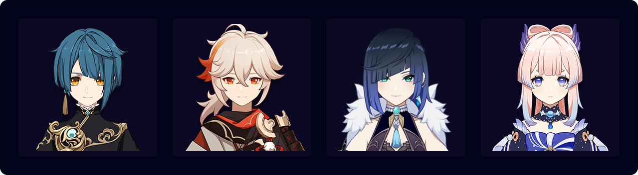 Xingqiu — Kazuha — Yelan — Kokomi