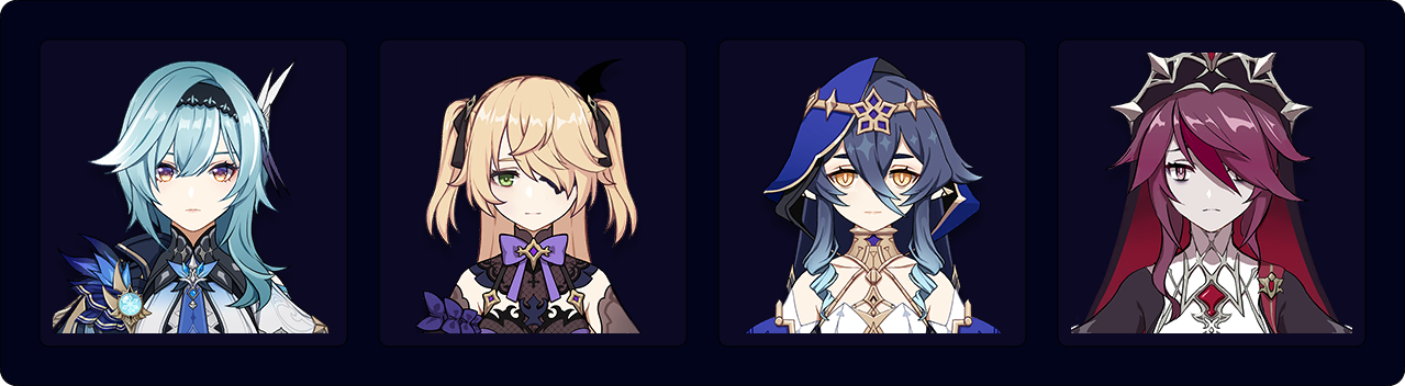 Eula — Fischl — Layla — Rosaria