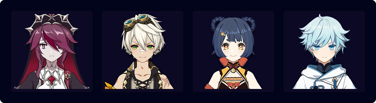 Rosaria — Bennett — Xiangling — Chongyun