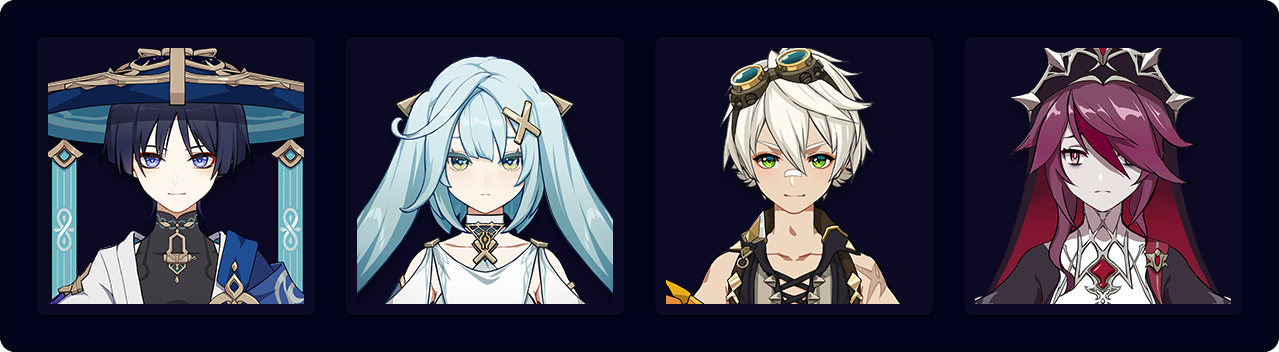 Wanderer — Faruzan — Bennett — Rosaria