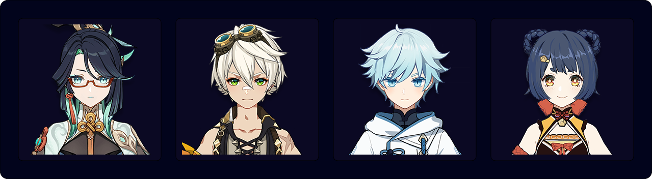 Xianyun — Bennett (C5) — Chongyun — Xiangling