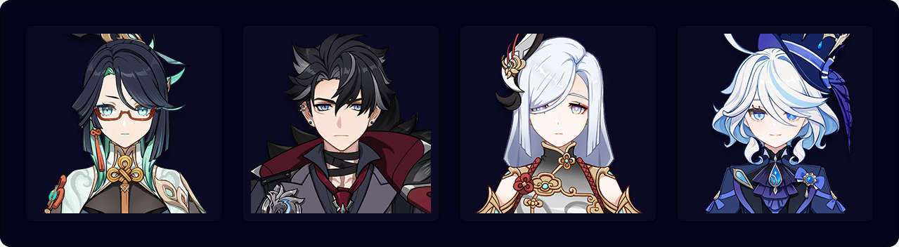 Xianyun — Wriothesley — Shenhe — Furina