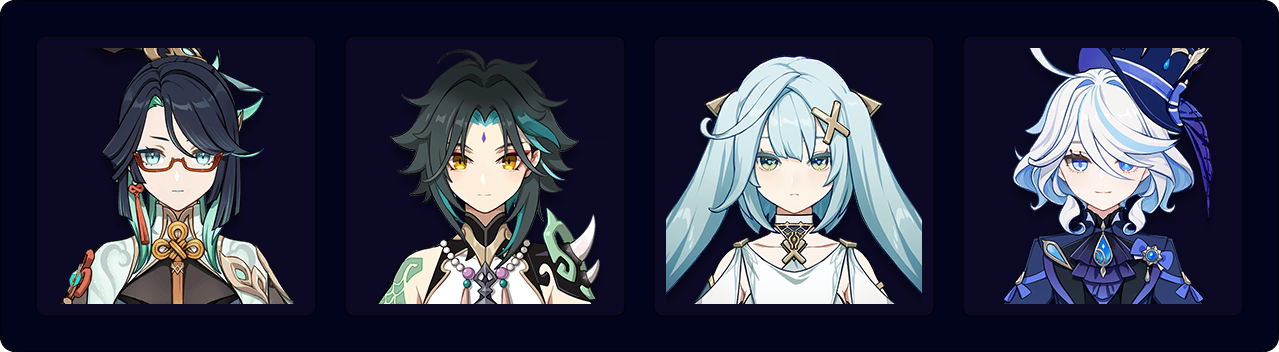 Xianyun — Xiao — Faruzan — Furina