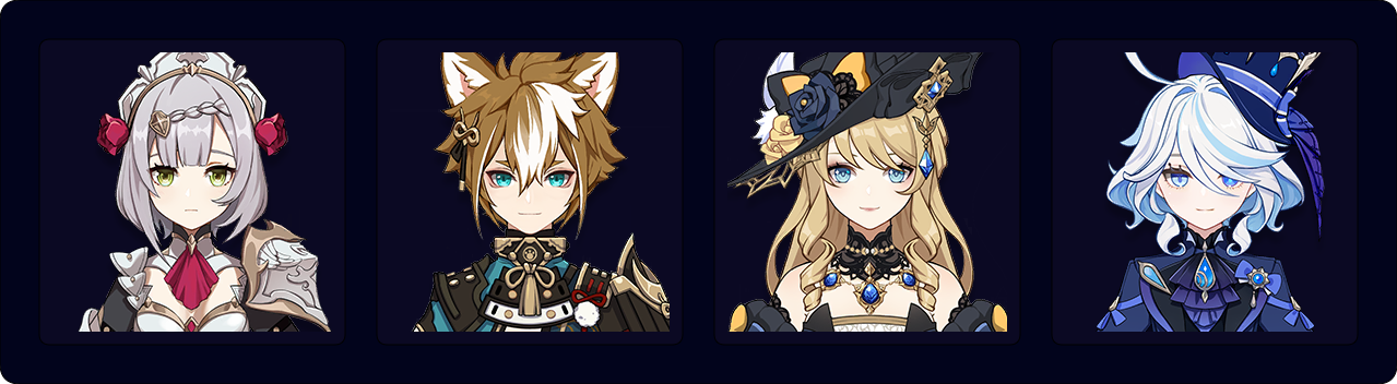 Noelle — Gorou — Navia — Furina