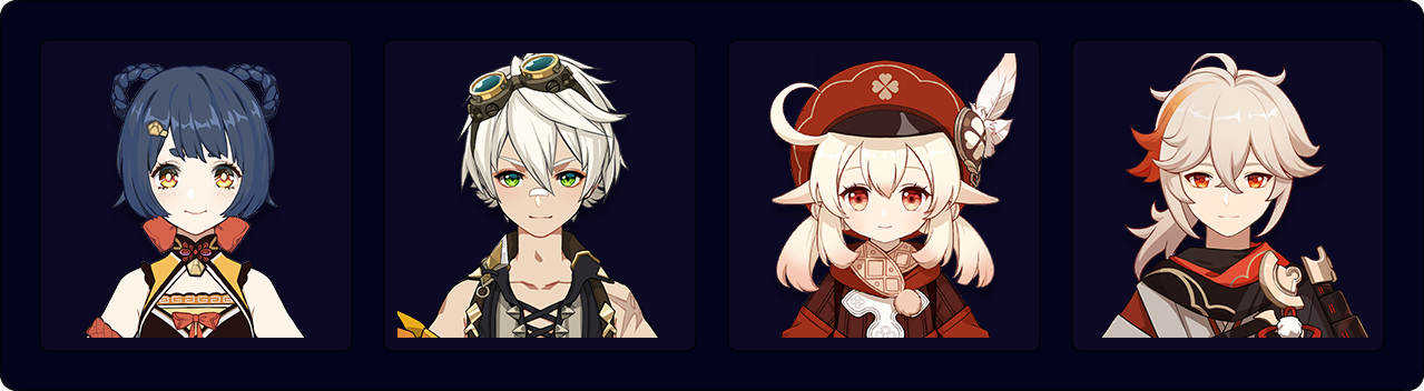 Xiangling — Bennett — Klee — Kazuha