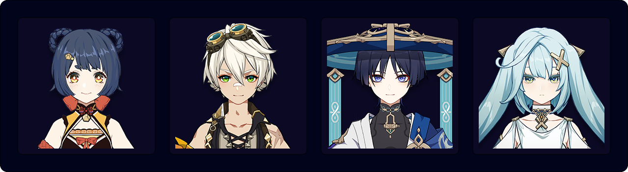 Xiangling — Bennett — Wanderer — Faruzan