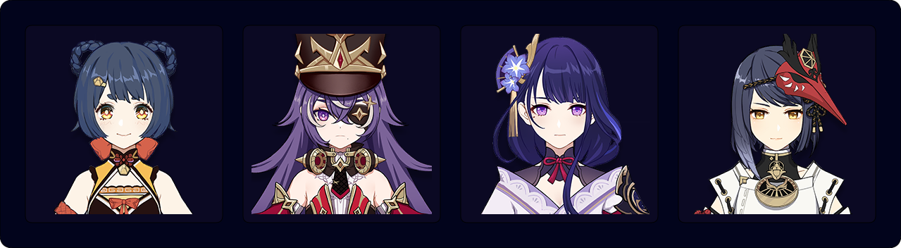 Xiangling — Chevreuse (C6) — Raiden — Sara