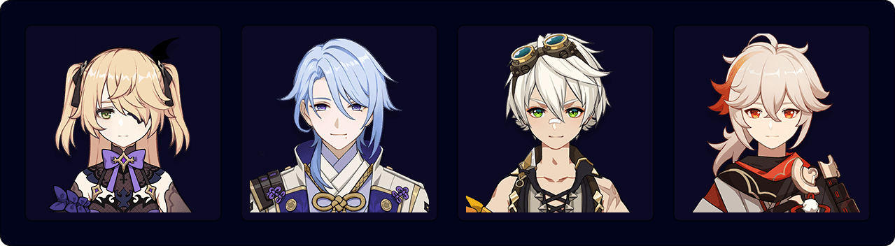 Fischl — Ayato — Bennett — Kazuha