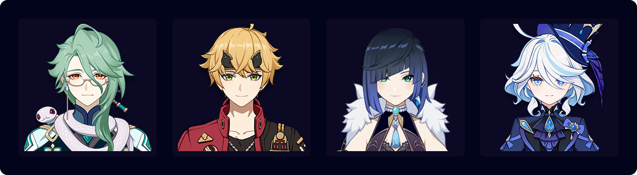 Baizhu — Thoma — Yelan — Furina