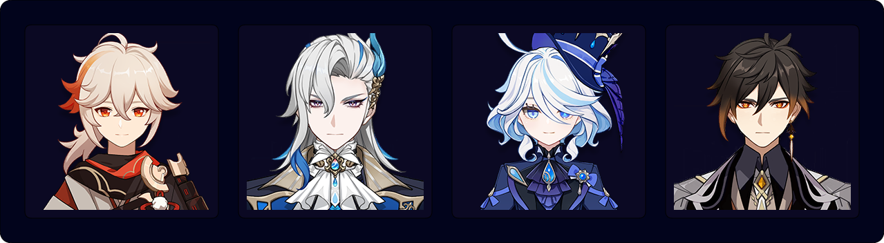 Kazuha — Neuvillette — Furina — Zhongli