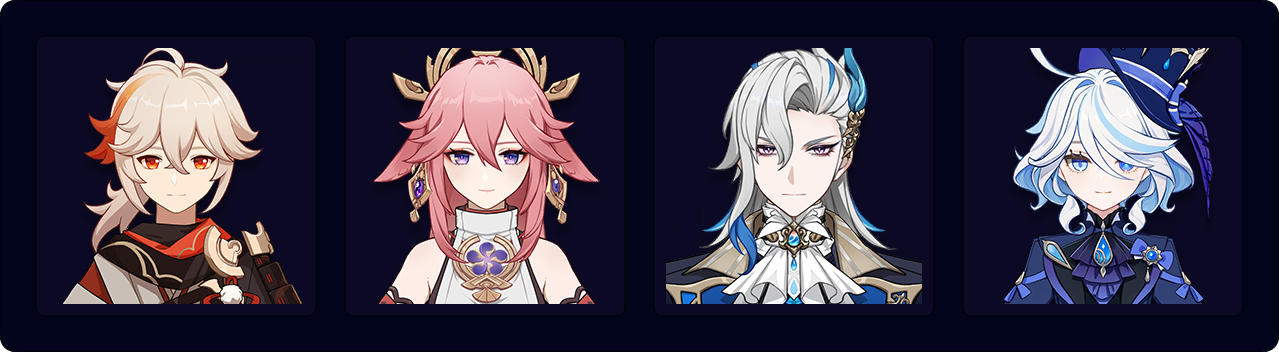 Kazuha — Yae — Neuvillette (C1) — Furina