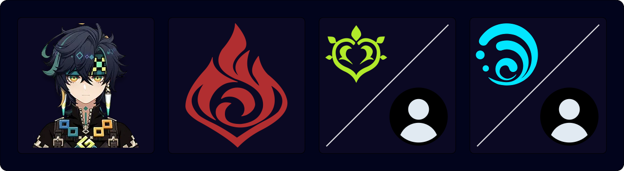 Kinich — Pyro — Dendro / Flex — Hydro / Flex