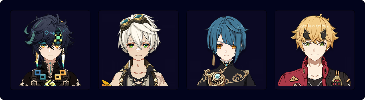 Kinich — Bennett — Xingqiu  — Thoma