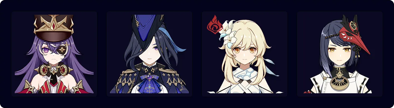 Chevreuse — Yanfei — Fischl — Beidou