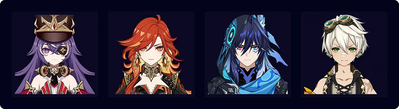 Chevreuse — Xiangling — Raiden — Bennett