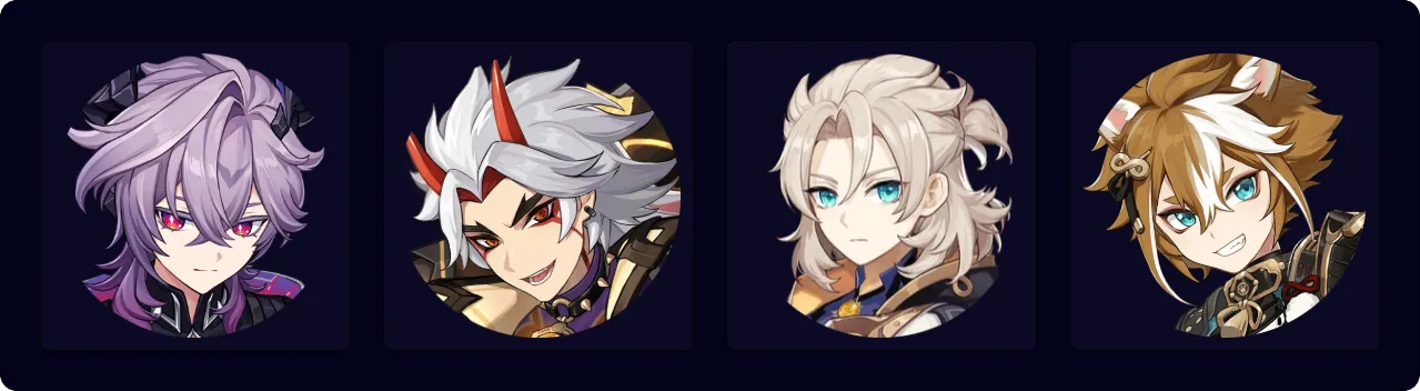 Durin — Itto — Albedo — Gorou