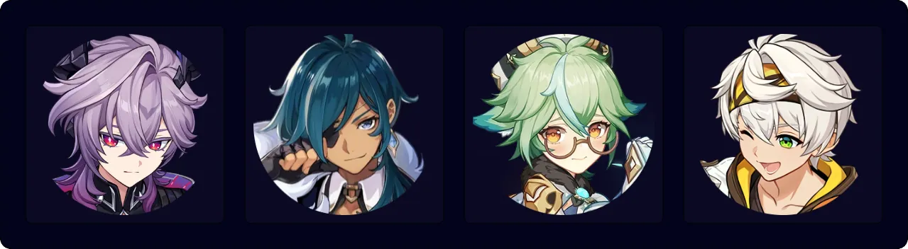 Durin — Kaeya — Sucrose — Bennett