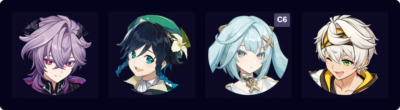 Durin — Venti — Faruzan (C6) — Bennett