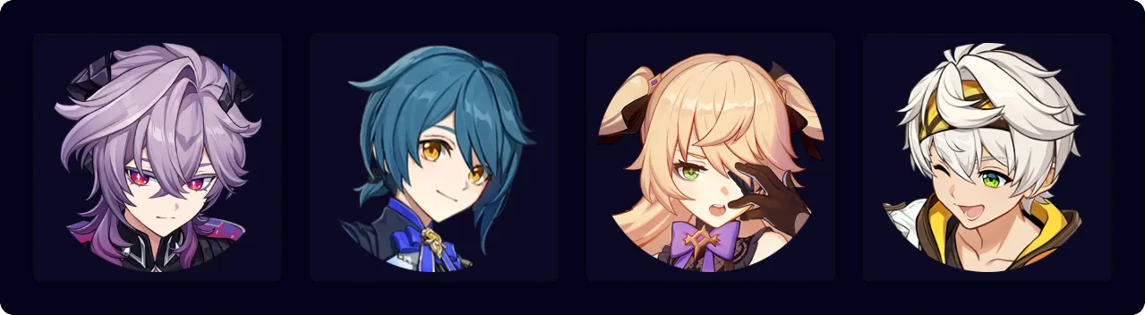 Durin — Xingqiu — Fischl — Bennett