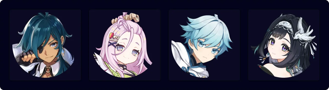 Kaeya — Aino — Chongyun — Lan Yan