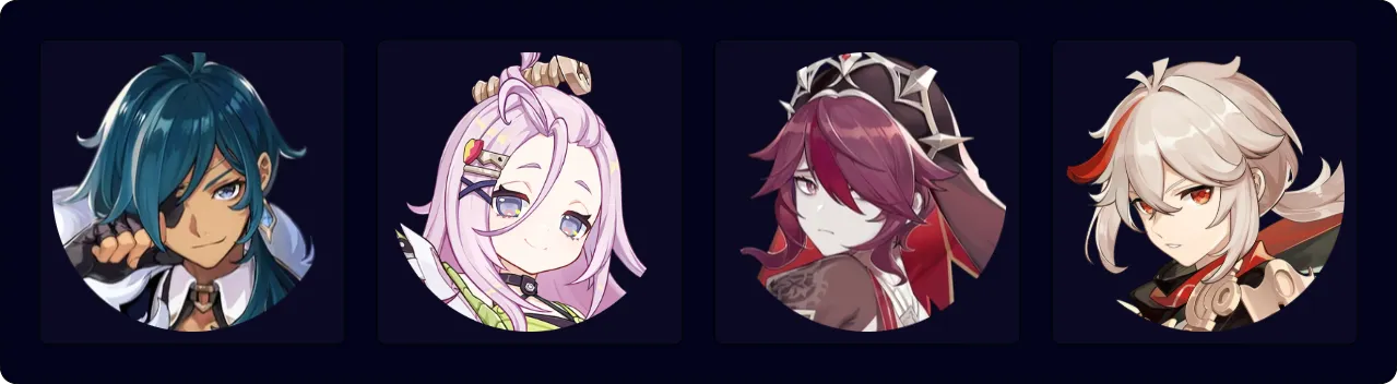 Kaeya — Aino — Rosaria — Kazuha