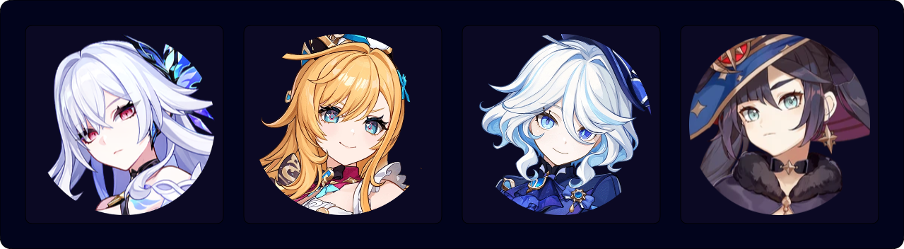 Skirk — Escoffier — Furina — Mona